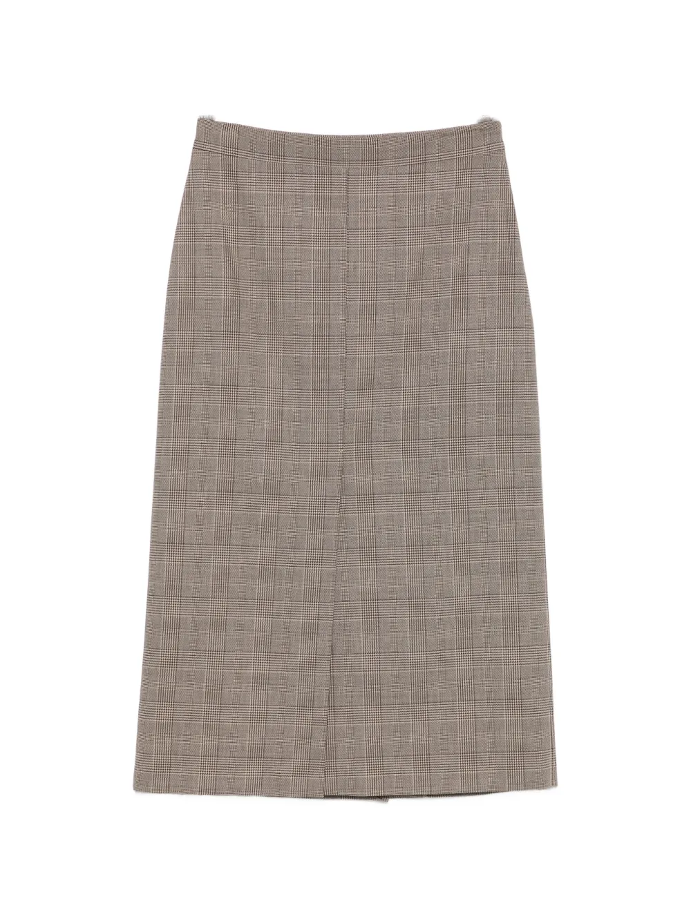 TWINSET check-pattern midi pencil skirt - Nude