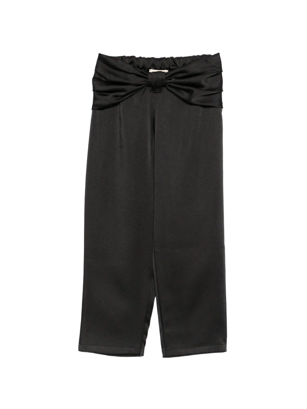 Douuod Kids bow-detail trousers Zwart