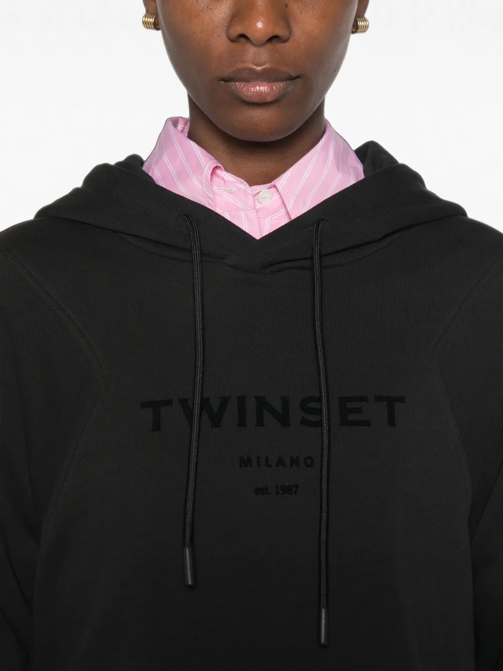 TWINSET Trainingspak met trekkoord en logo-detail Zwart