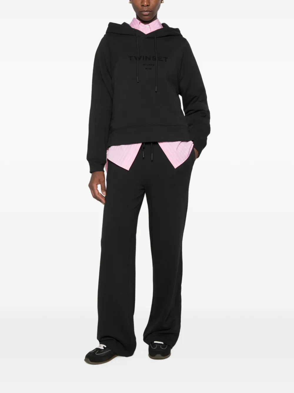 TWINSET Trainingspak met trekkoord en logo-detail Zwart