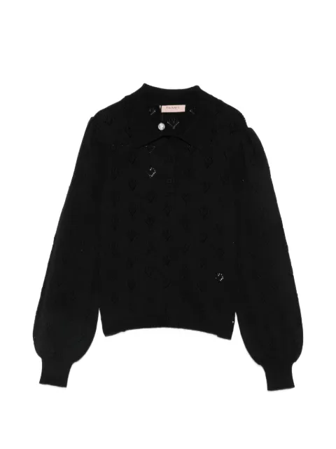 TWINSET pointelle-knit polo shirt