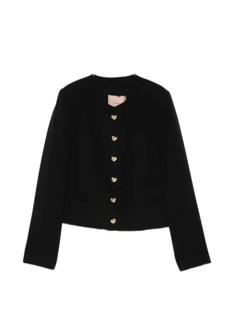 TWINSET heart-button scalloped jacket