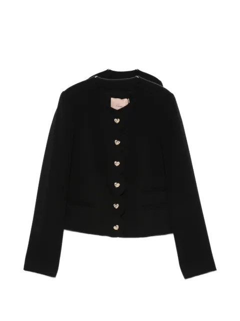 TWINSET heart-button scalloped jacket