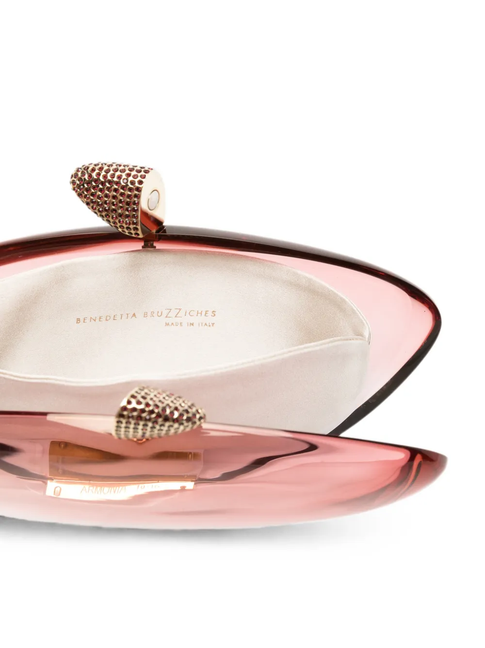 Benedetta Bruzziches Ombré clutch verfraaid met kristallen Roze