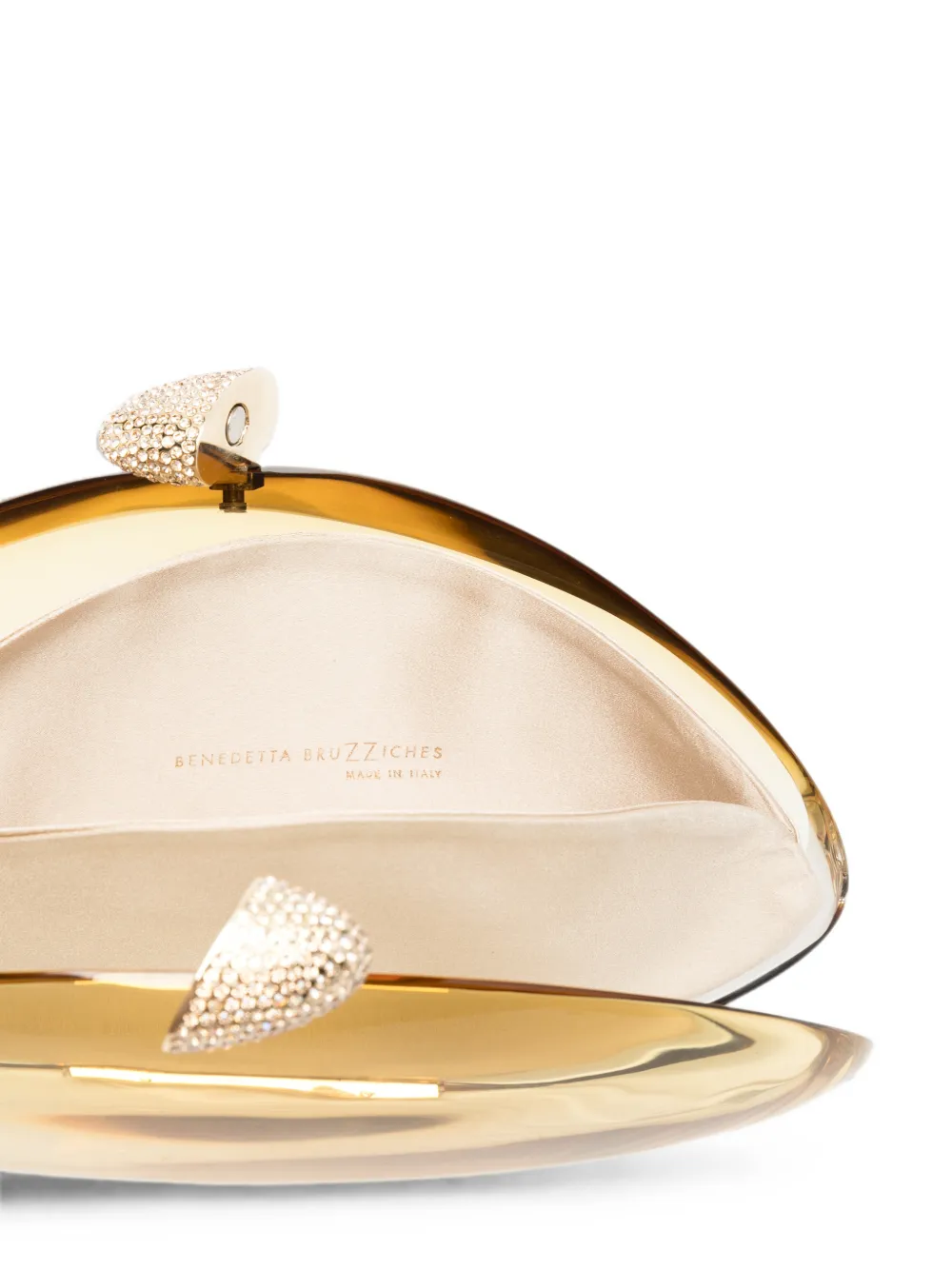 Benedetta Bruzziches Ariel clutch verfraaid met kristallen Oranje