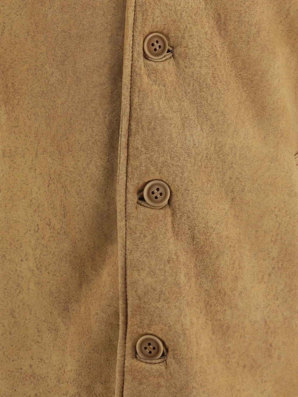 Salvatore Santoro Jack met lammy kraag Beige