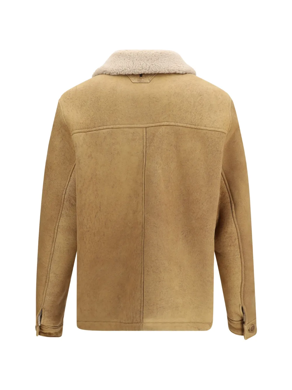Salvatore Santoro Jack met lammy kraag Beige