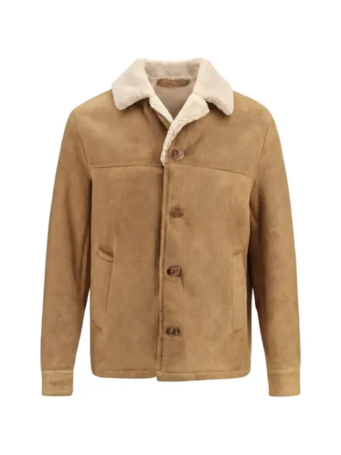 Salvatore Santoro shearling-collar button-up jacket