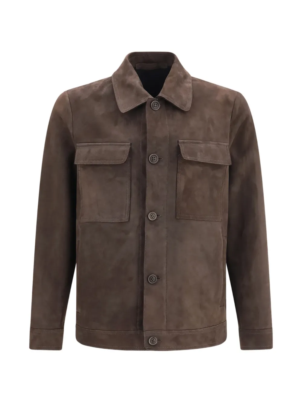 Salvatore Santoro button-up suede jacket - Braun