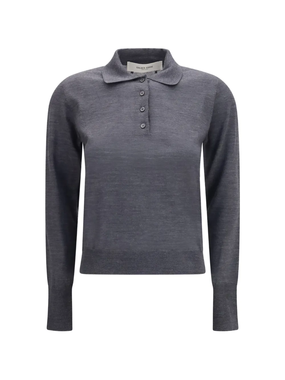 Golden Goose knit polo top - Grau