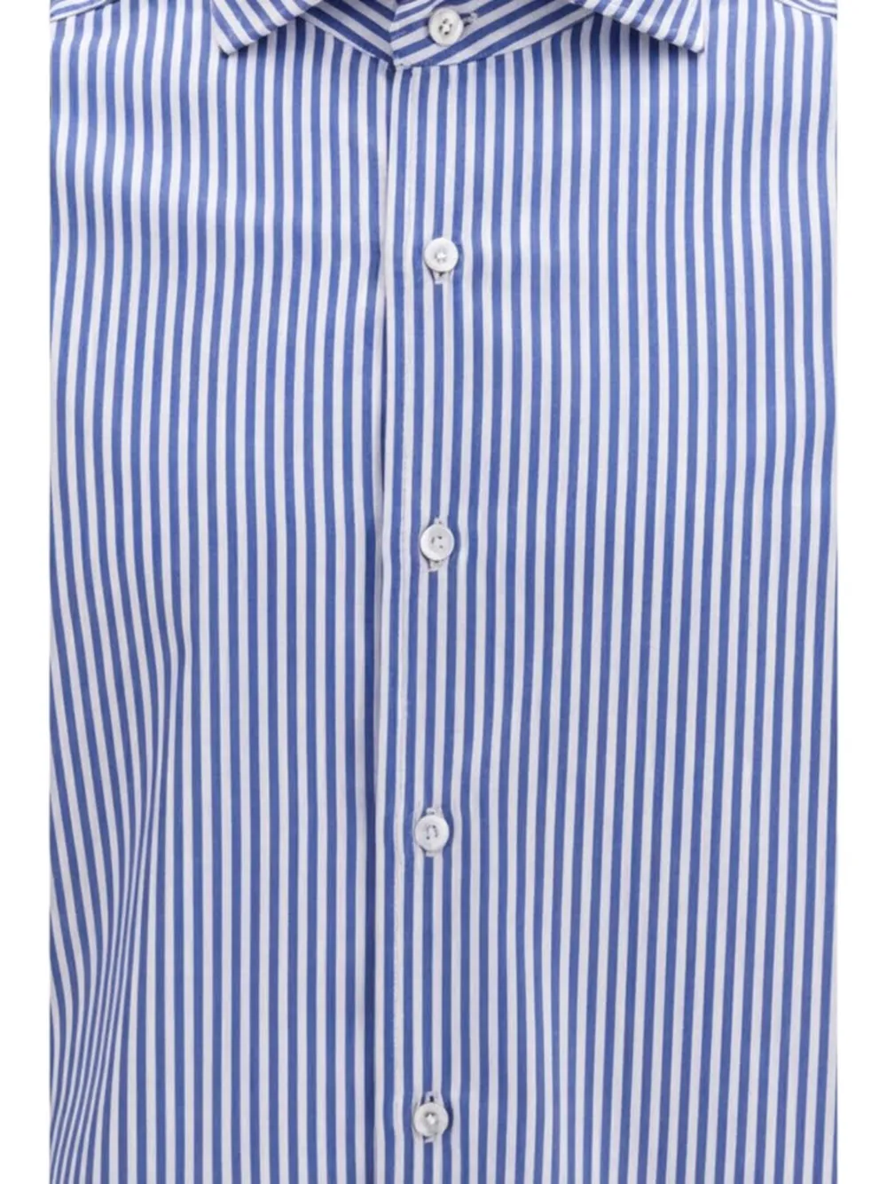 Finamore 1925 Napoli Gestreept overhemd Blauw