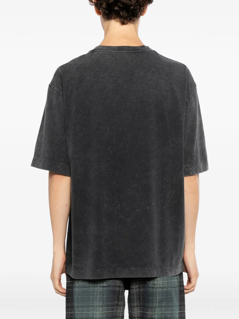 Off-White T-shirt met wassing Zwart