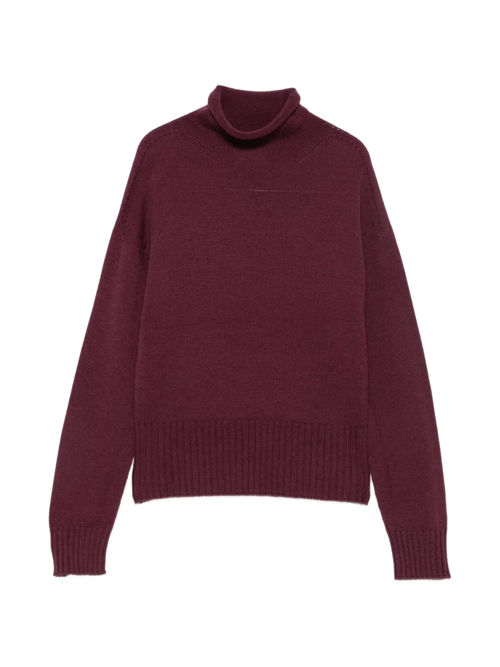 AROVESCIO ribbed-trim roll-neck sweater - Rouge AROVESCIO ribbed-trim roll-neck sweater - Rouge