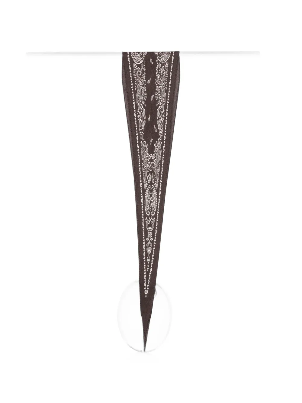 Destin paisley-print pointed scarf - Braun