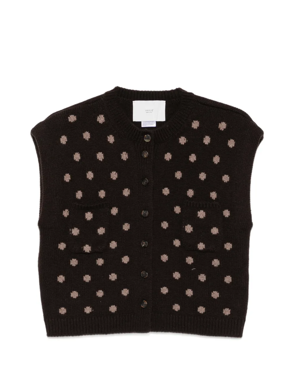 Vanisè polka-dot button-up gilet - Marron Vanisè polka-dot button-up gilet - Marron