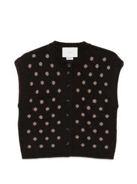 Vanisè polka-dot button-up gilet