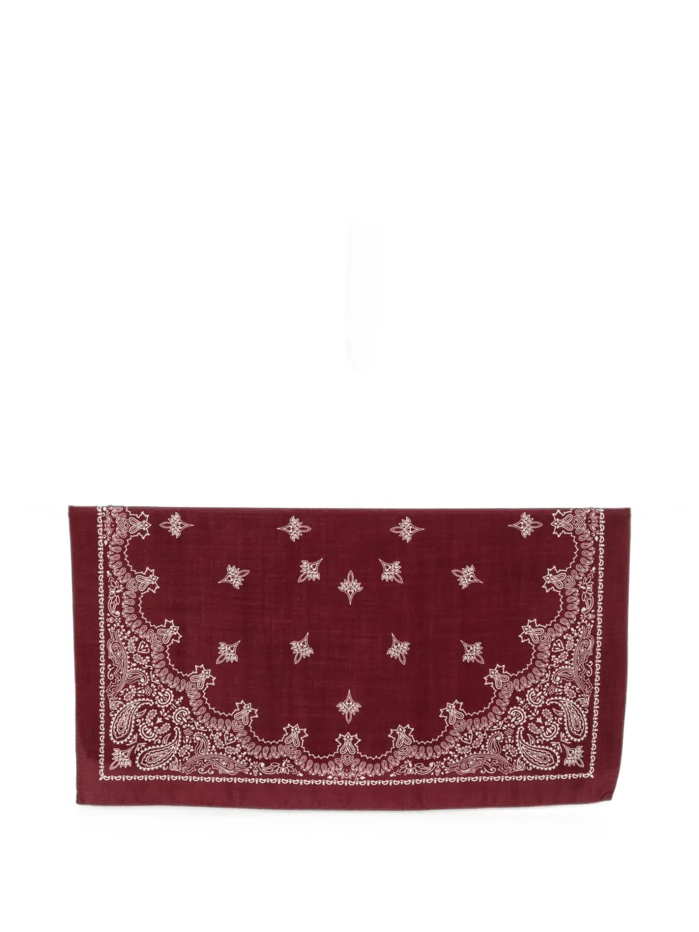 Destin paisley-print wool scarf - Rot