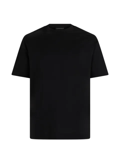 Emporio Armani jersey T-shirt with micro eagle embroidery