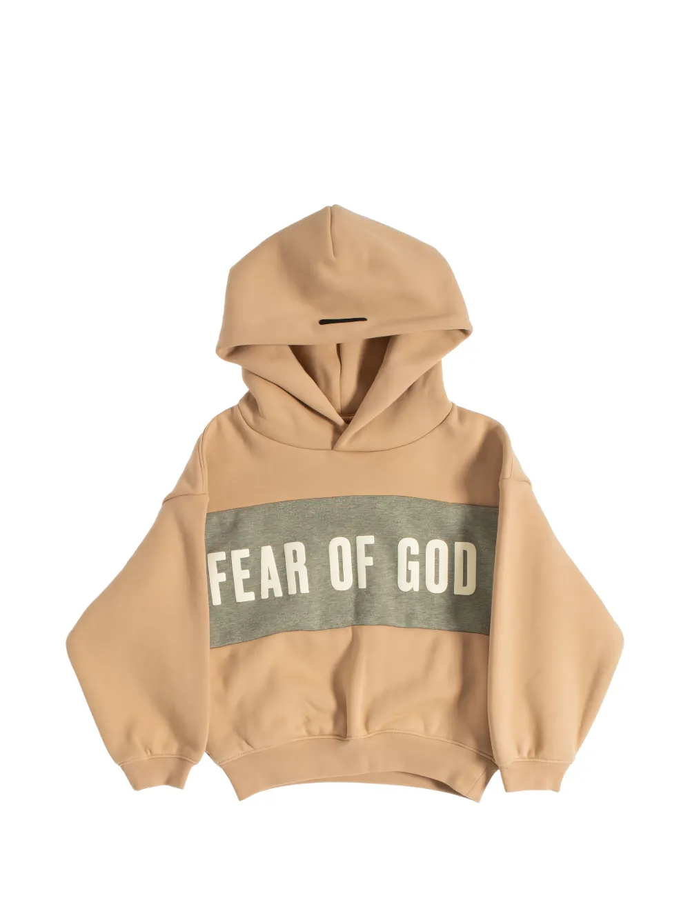 FEAR OF GOD ESSENTIALS KIDS cropped panelled hoodie - Marrone