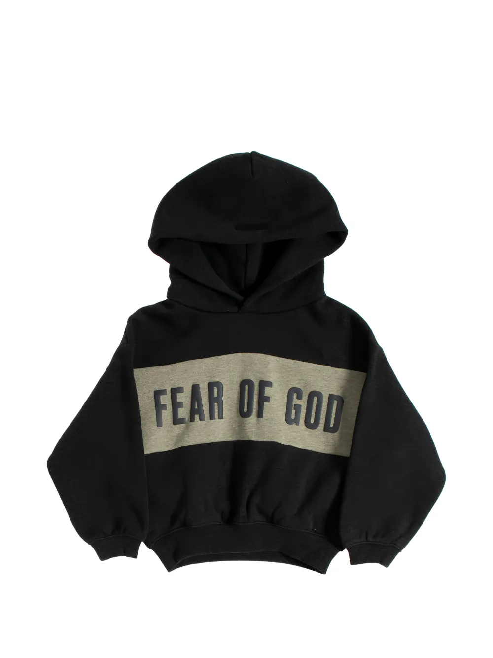 FEAR OF GOD ESSENTIALS KIDS cropped panelled hoodie - Nero