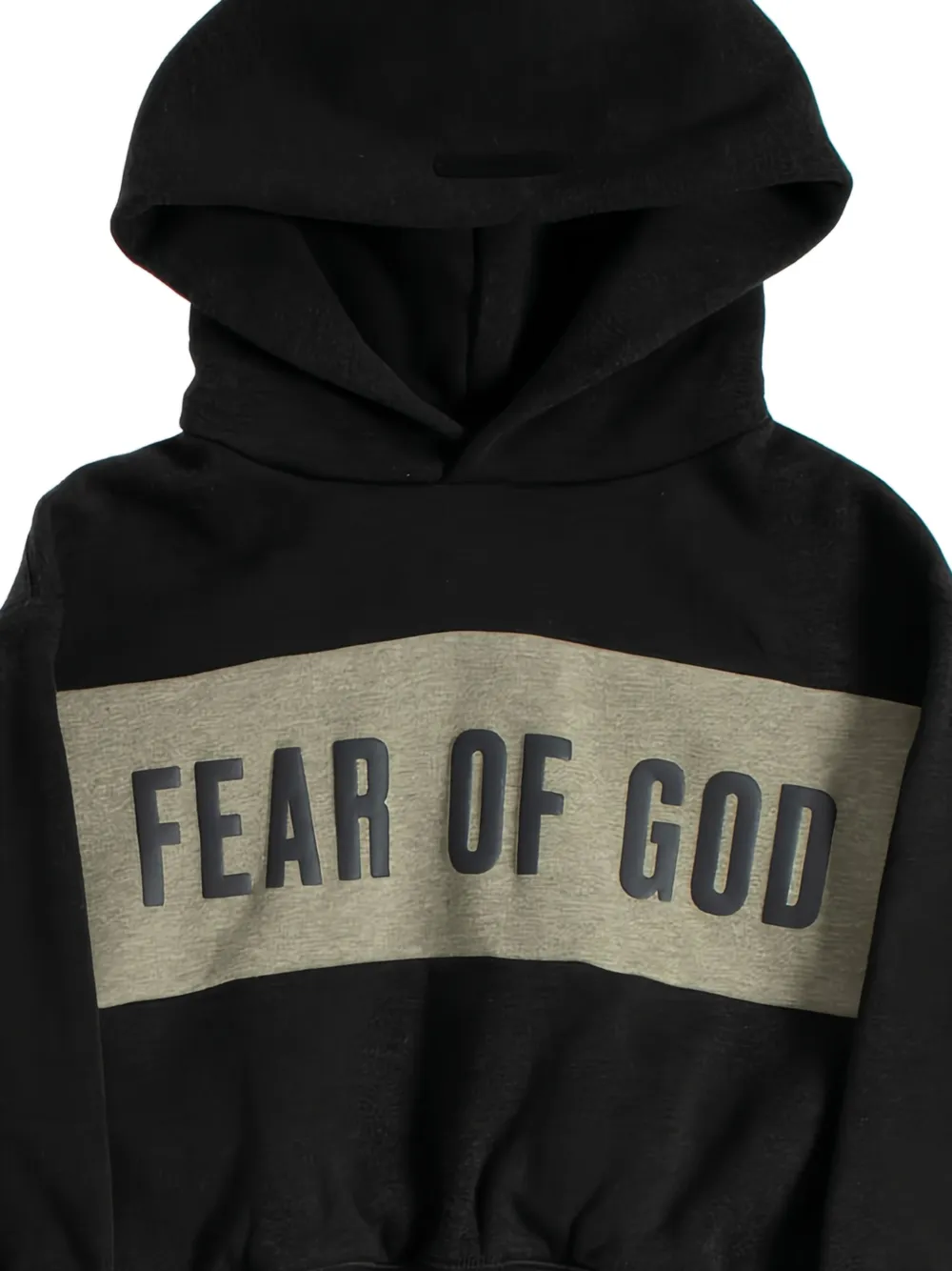 FEAR OF GOD ESSENTIALS KIDS Cropped hoodie met vlakken Zwart