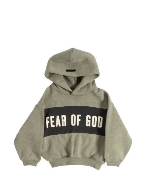 FEAR OF GOD ESSENTIALS KIDS cropped panelled hoodie