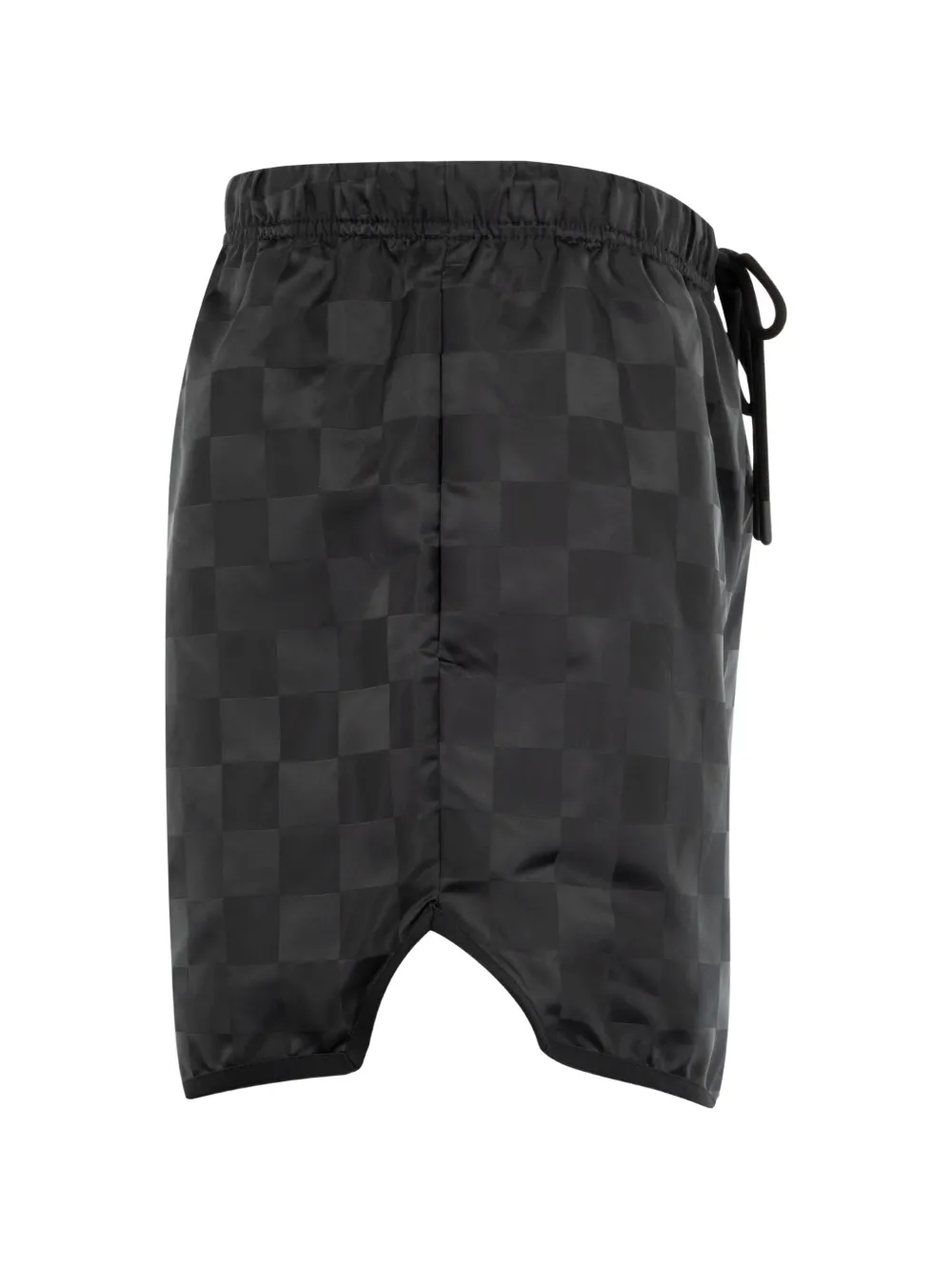 FEAR OF GOD ESSENTIALS checkered gym short Zwart