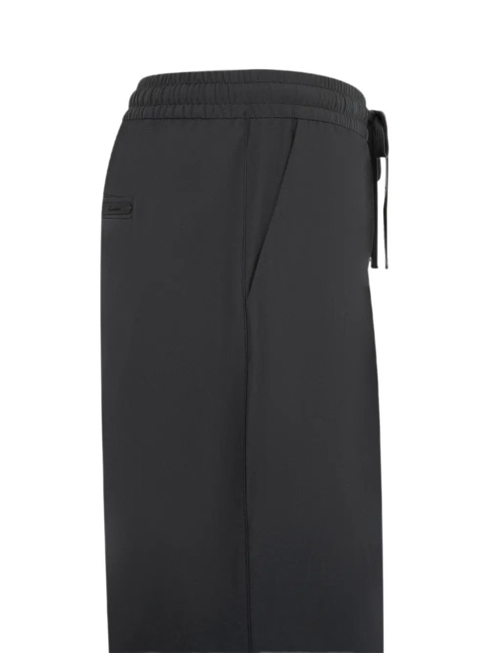 FEAR OF GOD ESSENTIALS Broek van zijdeblend met trekkoord en geplooide voorkant Zwart