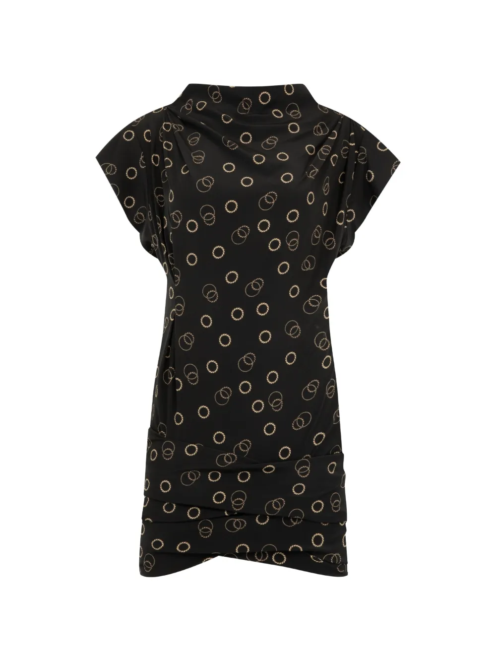 ISABEL MARANT Floe chain-print draped dress - Schwarz