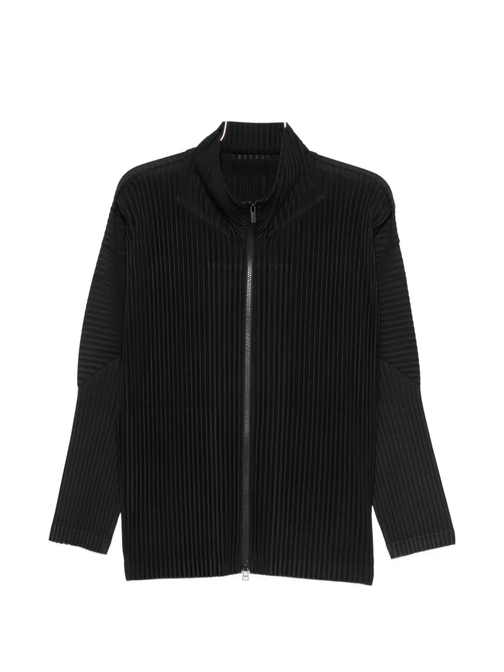 Homme Plissé Issey Miyake chemise zippée à design plissé - Noir Homme Plissé Issey Miyake chemise zippée à design plissé - Noir