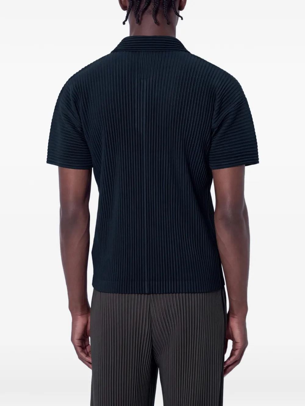 Homme Plissé Issey Miyake Ribgebreid T-shirt Zwart