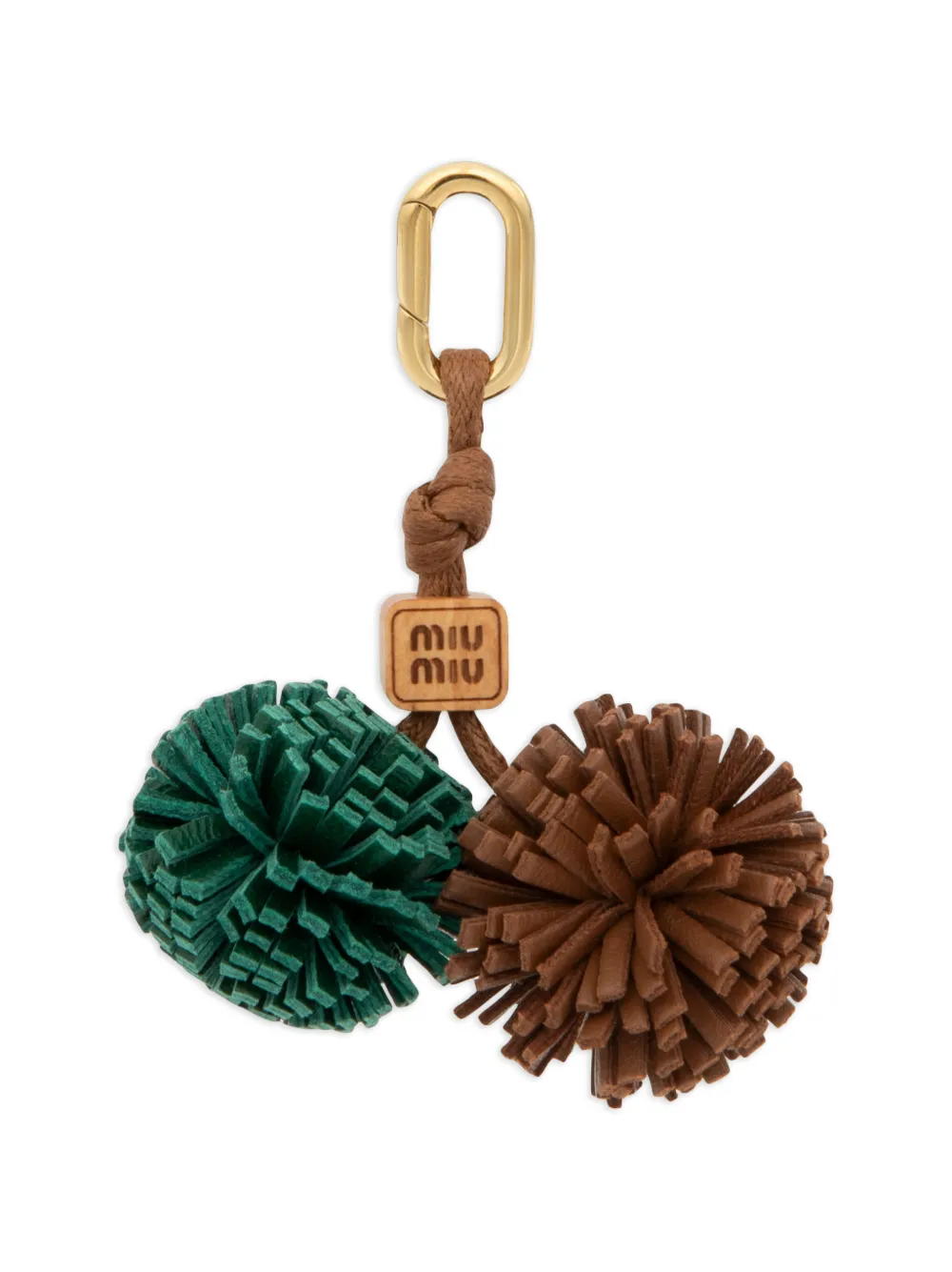Miu Miu Leather Micro Trick Bag Charm In Multi