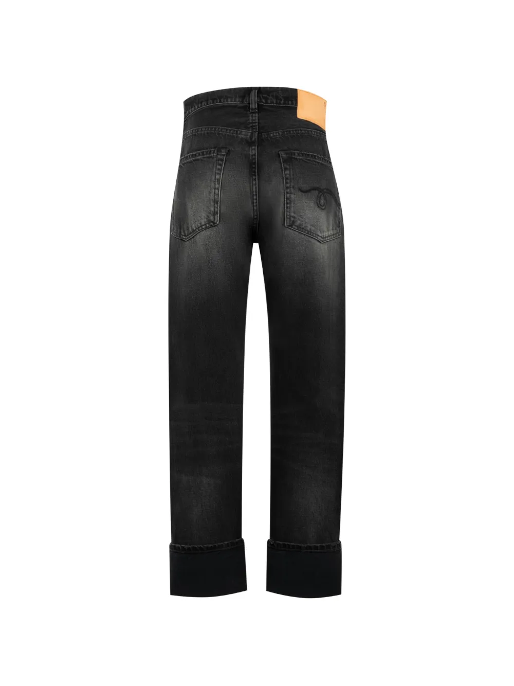 R13 Selvedge jeans met manchetten Zwart