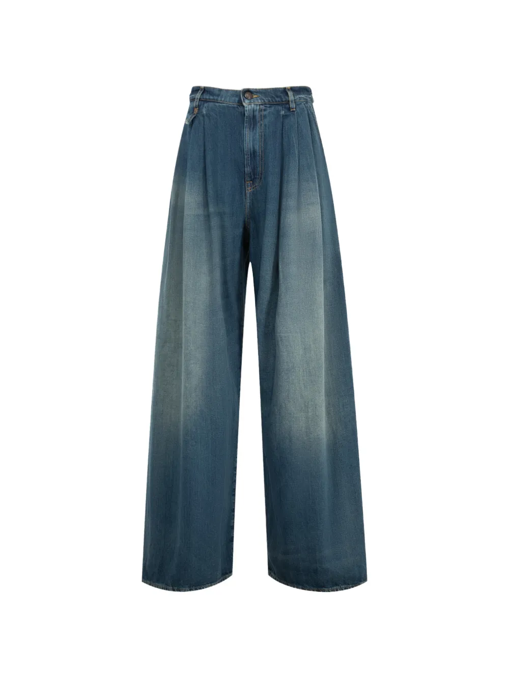 R13 triple-pleat jeans - Blau