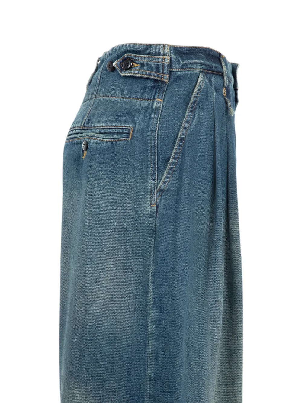 R13 Jeans met plooien Blauw