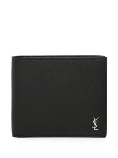 Saint Laurent tiny Cassandre East/West wallet in grained leather