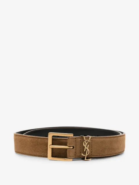 Saint Laurent Cassandre Vadim belt in suede