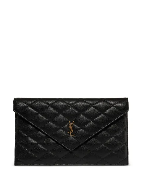 Saint Laurent cartera Paris de piel granulada