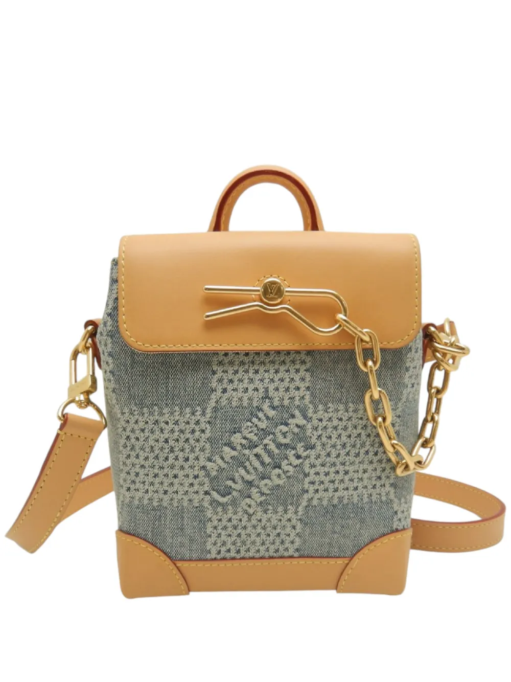 Louis Vuitton Pre-Owned 2021-2026 Damier Denim 3D Nano Steamer satchel - Blu