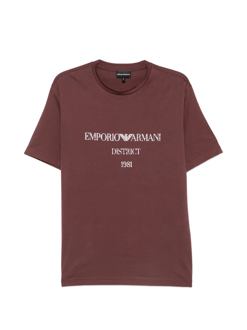 Emporio Armani logo-print short-sleeve T-shirt - Rosso