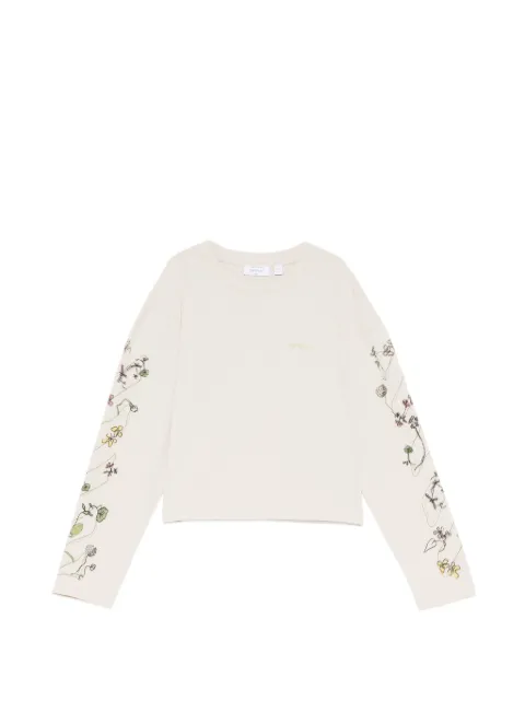 Off-White floral-print embroidered T-shirt