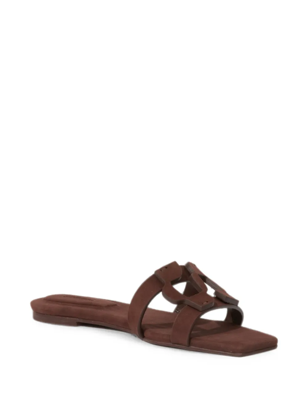 SIMKHAI Monogram suede sandals Bruin