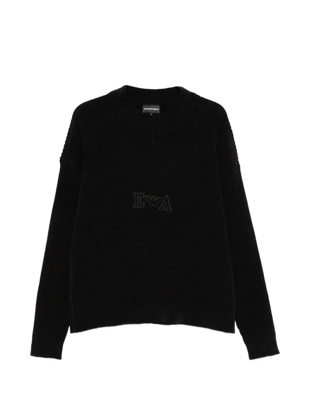 Emporio Armani logo-embroidered sweater - Nero