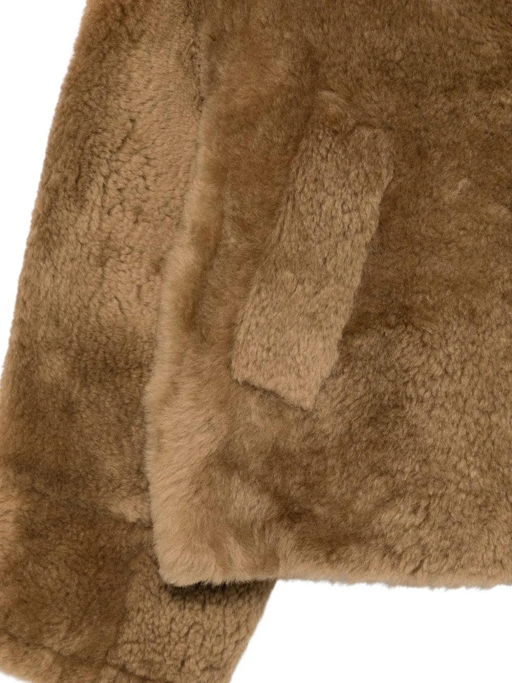 AMI Paris Jas met shearling-effect en rits Bruin