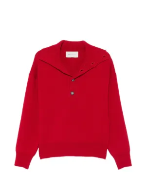 TOTEME crew-neck Cape Knit | Red | FARFETCH