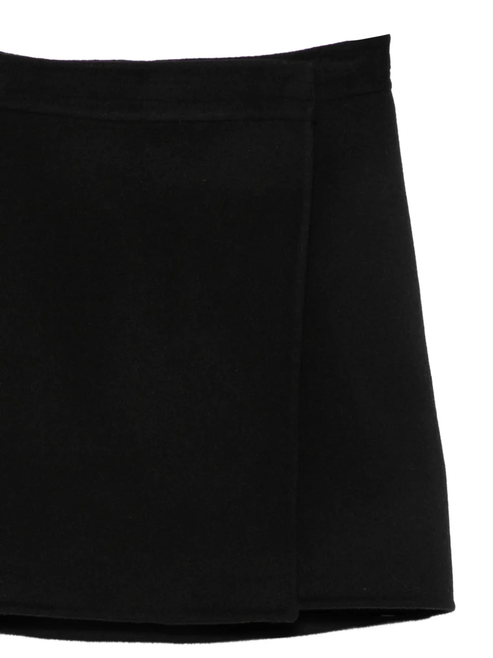 Semicouture Wollen mini wikkelrok Zwart