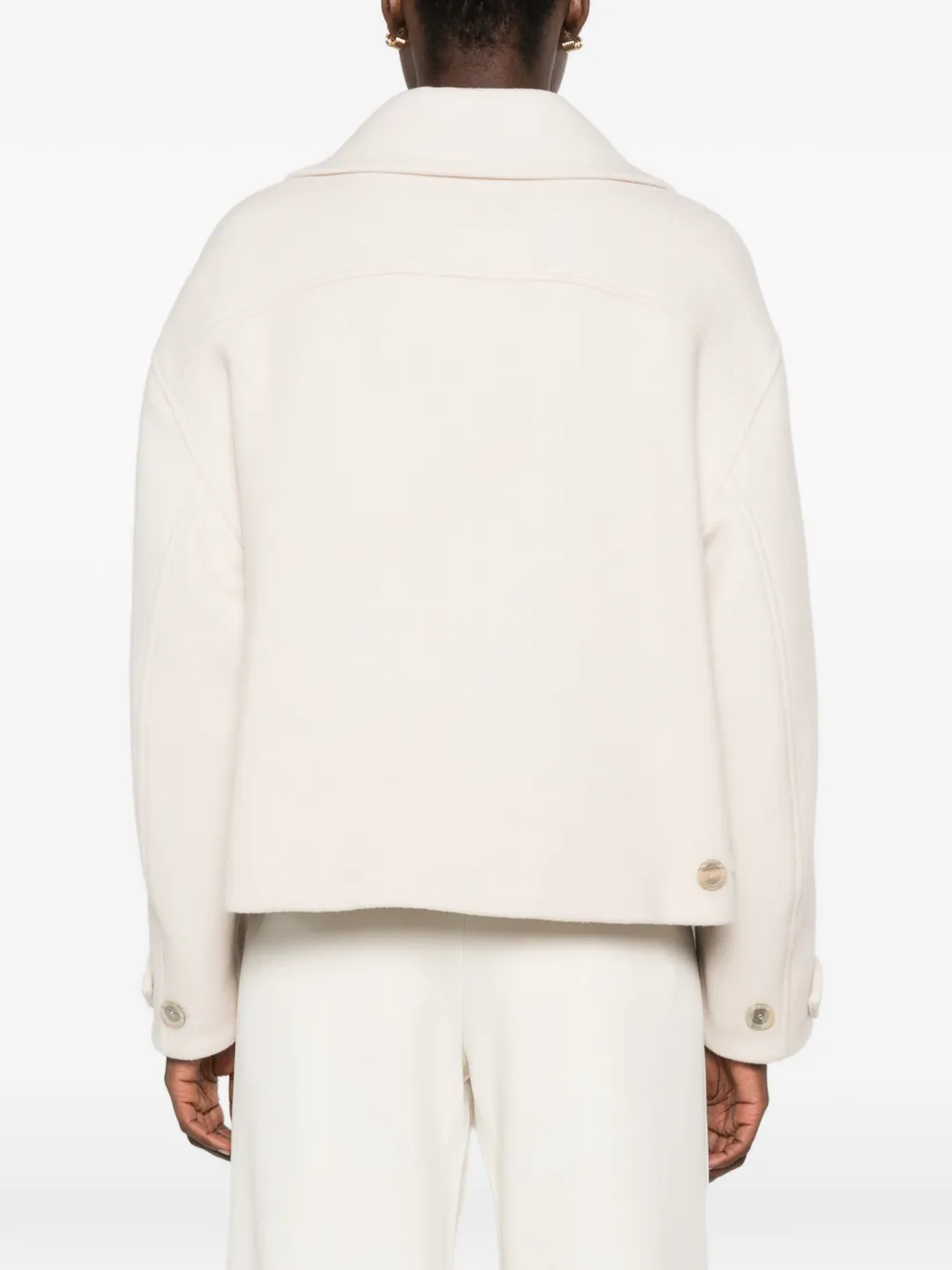 Semicouture Jack met knoopmanchetten en rits Beige