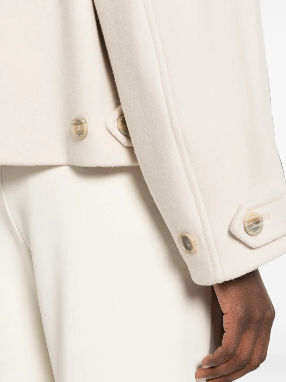 Semicouture Jack met knoopmanchetten en rits Beige