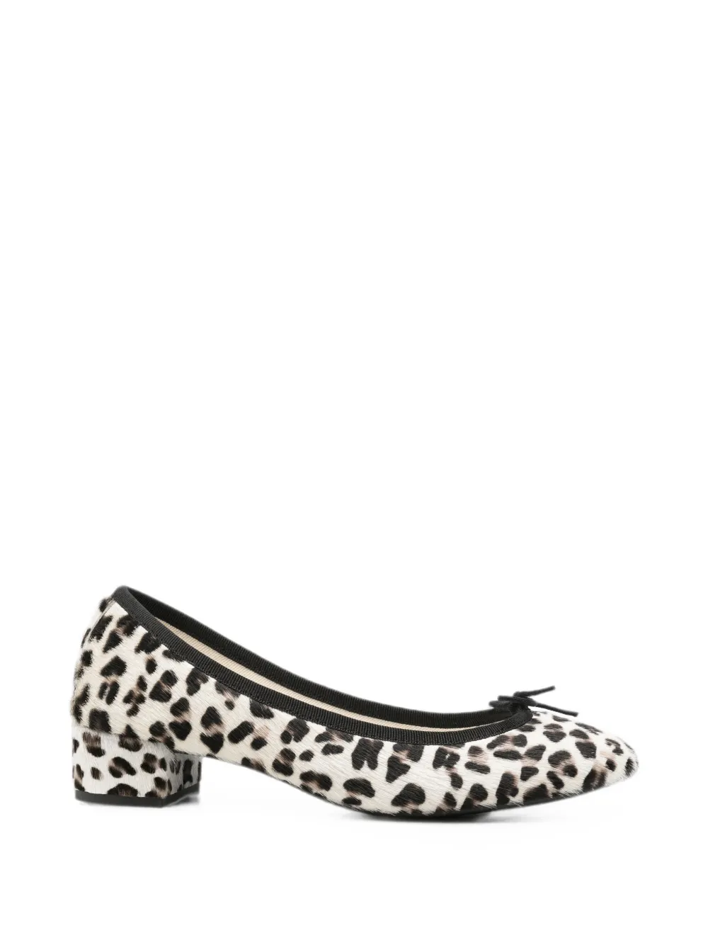 Repetto leopard-print bow-detail pumps Wit