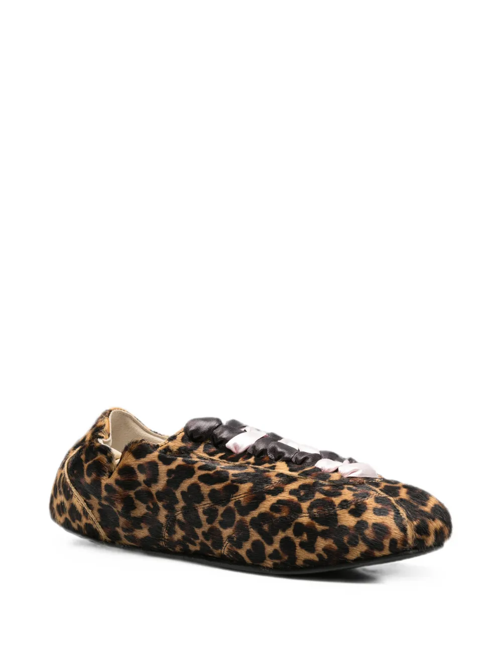 Repetto leopard-print lace-up ballet flats Bruin